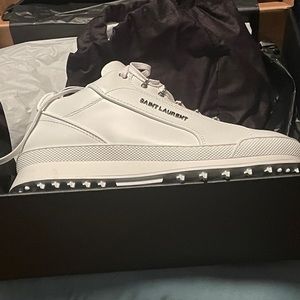 White YSL MENS SNEAKERS size 8.5